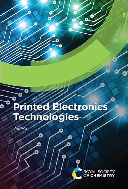 Book cover for “Printed Electronics Technologies” with circuit board design.