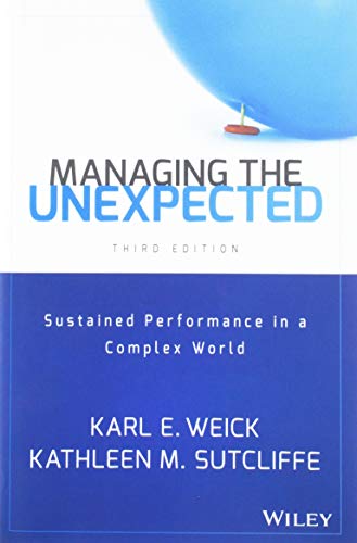 Book cover titled Managing the Unexpected showing a blue balloon with a pin.