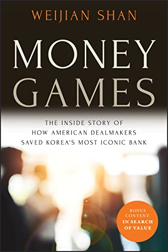 Book cover for “Money Games” with large white text and blurred figures.
