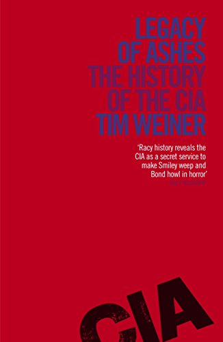 Book cover with red background, blue text title, and black CIA logo at bottom.