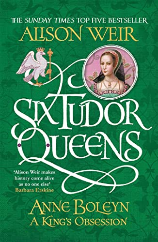 Book cover featuring a portrait of Anne Boleyn and ornate green lettering.