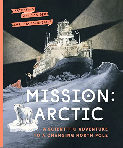 Book cover: Icebreaker ship in Arctic landscape with polar bear.