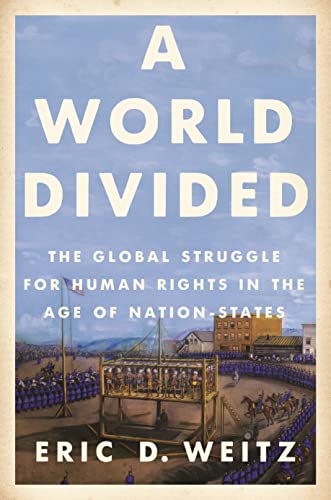 Book cover: “A World Divided” with a historical scene of a crowd and soldiers.