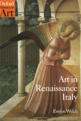 Book cover depicting a Renaissance angel painting, titled "Art in Renaissance Italy.