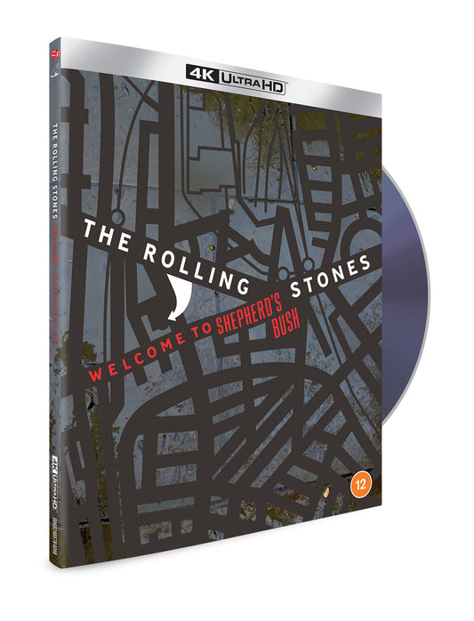 Blu-ray case for "Welcome to Shepherd's Bush" featuring The Rolling Stones.