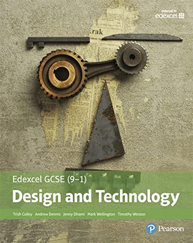 Textbook cover with gears, tools, and the title "Design and Technology".