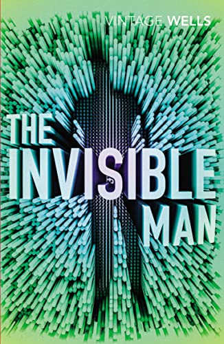 Book cover for "The Invisible Man" with radiating green lines.