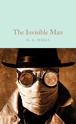 Book cover for The Invisible Man by H.G. Wells featuring a bandaged, goggled man.