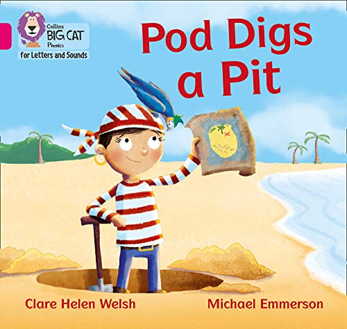 Book cover: a pirate boy digging a hole on a beach.