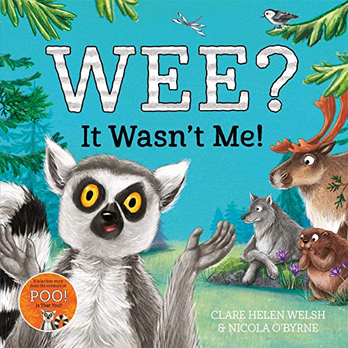 Book cover featuring a lemur, moose, wolf, and beaver with large text: "WEE?".
