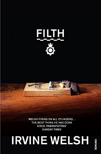 Book cover showing a mouse in a wooden mousetrap on a dark background.