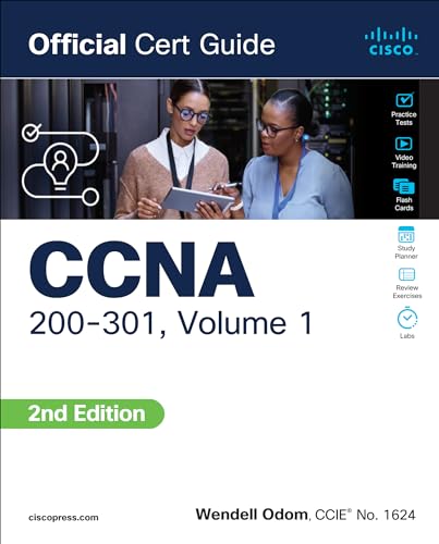 Book cover for CCNA 200-301 Official Cert Guide Volume 1, 2nd Edition by Wendell Odom.