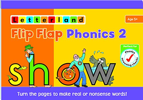 Flip Flap Phonics 2" book cover with colorful letter characters.