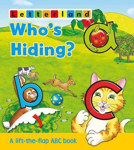 Colorful children’s book cover with letters shaped as animals and fruit.