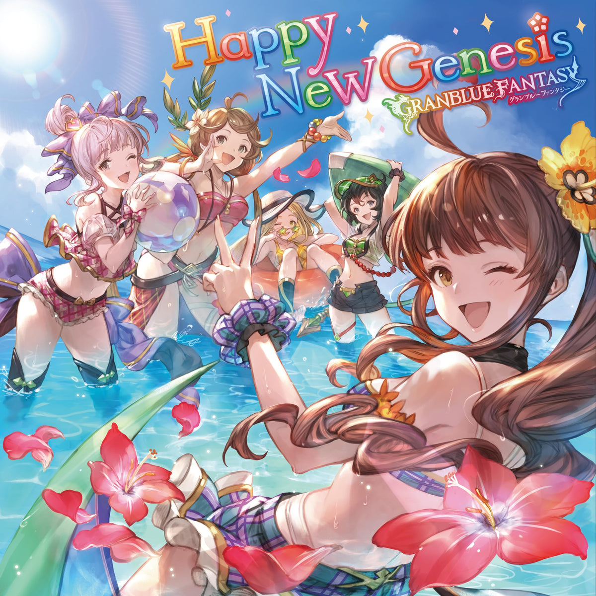 CD cover for “Genesis” by Wendy & Bonnie, featuring anime girls and flowers.