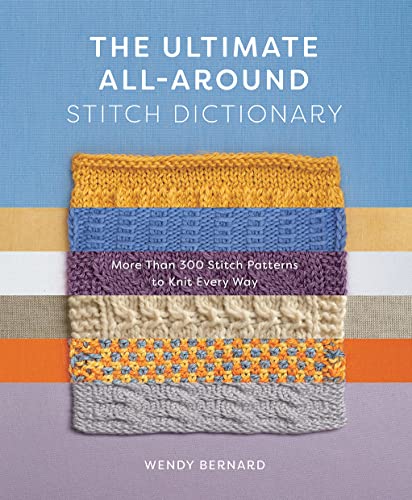 Book cover featuring stacked knitted fabric swatches in various colors and textures.
