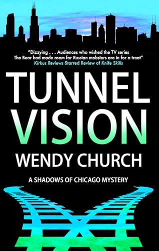 Book cover for "Tunnel Vision" with a city skyline and abstract road.