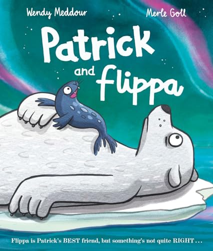 Book cover: a seal pup rides on a larger seal’s back in the Arctic.