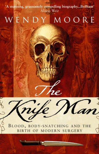 Book cover: skull image with title "The Knife Man" and surgical illustration.