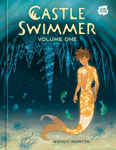 Castle Swimmer, Volume 1 cover: a young man with a fish tail.