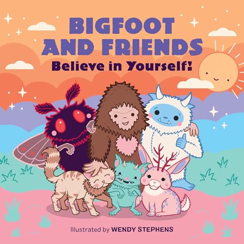 Board book cover featuring Bigfoot and colorful mythical creatures.