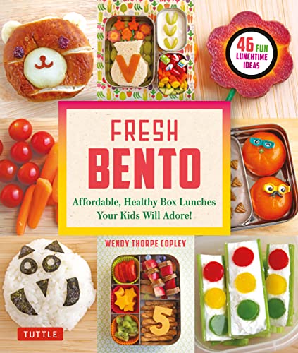 Book cover featuring colorful bento box lunches shaped like animals and objects.