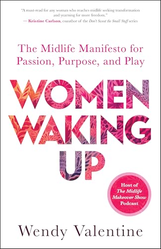 Book cover with pink and purple text: "Women Waking Up" by Wendy Valentine.