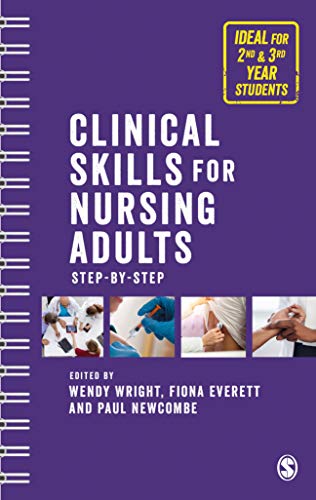 Purple nursing textbook cover with white text and images of medical procedures.
