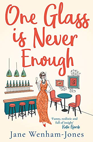 Book cover with illustration of a woman in a red dress at a bar.