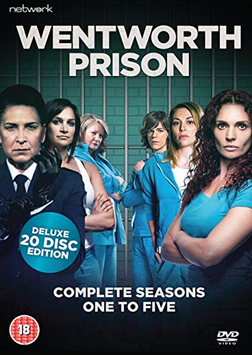 DVD cover for Wentworth Prison seasons 1-5 featuring a group of female characters.