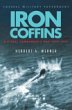 Book cover: “Iron Coffins” with a submarine image and turbulent sea.