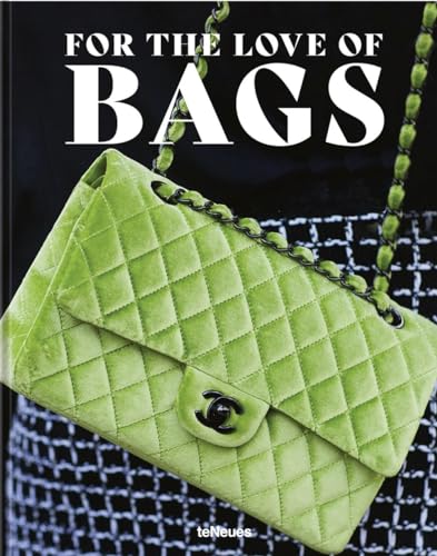 Book cover titled For the Love of Bags featuring a quilted lime green handbag.