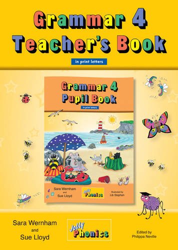 “Grammar 4 Teacher’s Book” cover with beach scene and insect illustrations.