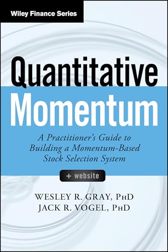 Book cover: “Quantitative Momentum” by Wesley Gray and Jack Vogel, with blue and white design.