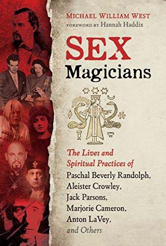 Book cover featuring portraits and occult symbols, titled "Sex Magicians.