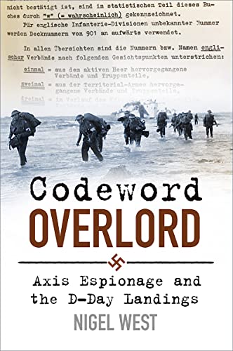 Book cover: soldiers on a beach, title “Codeword Overlord”, swastika symbol.