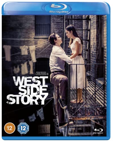 A man and woman stand on a fire escape in this West Side Story cover.