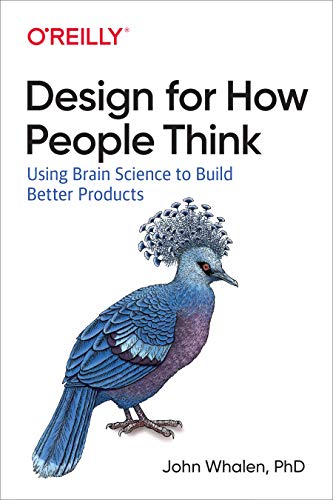 Book cover: “Design for How People Think” with a bird illustration.