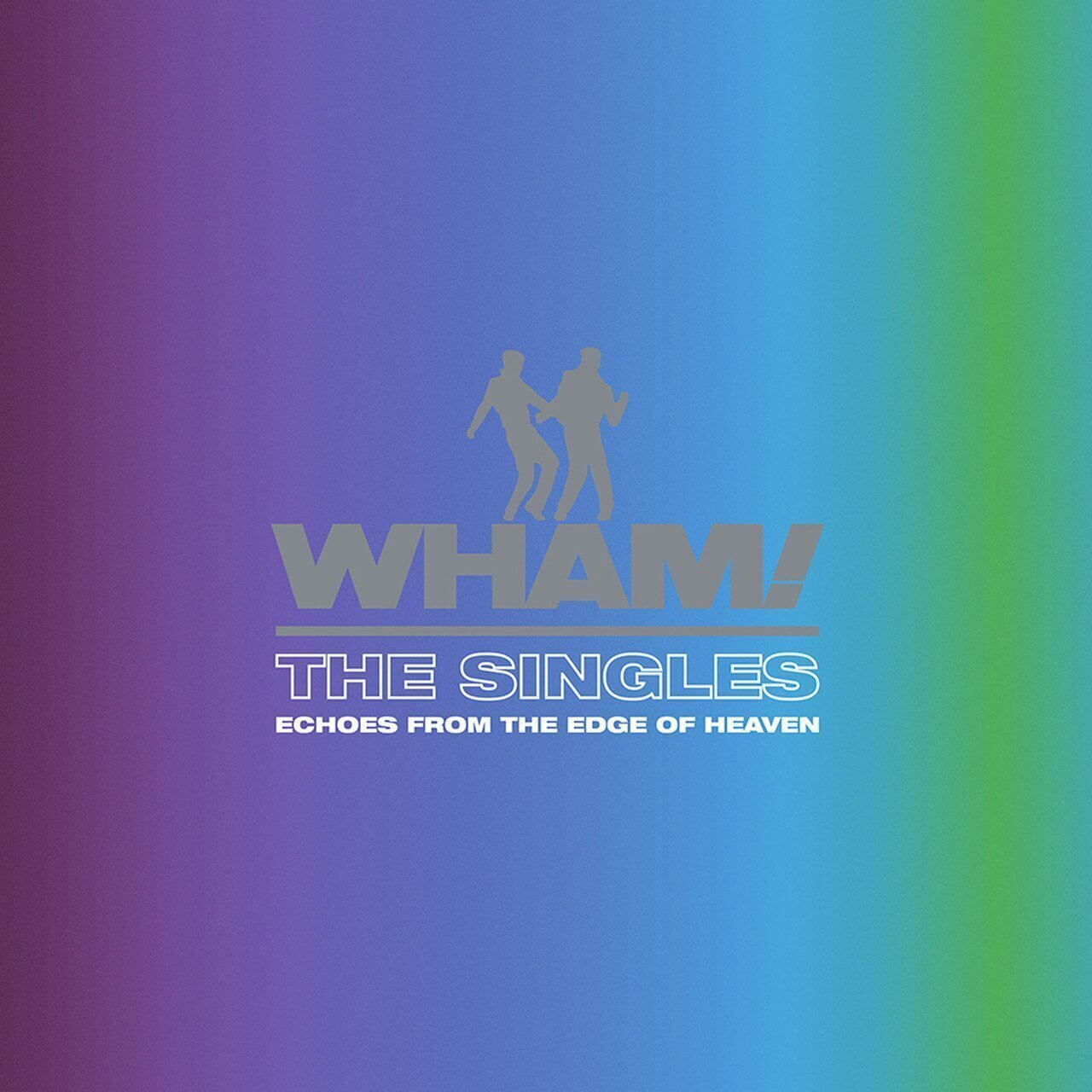 Wham! album cover with silhouetted figures against a gradient background.