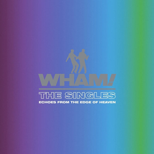 Wham! album cover with silhouetted figures against a gradient background.