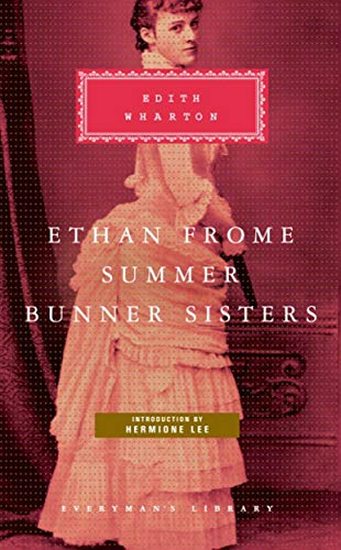 Book cover: "Ethan Frome" by Edith Wharton with a vintage portrait.