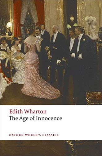 Book cover featuring a painting of people in formal attire at an elegant gathering.