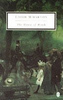 Book cover of “The House of Mirth” with figures in a garden.