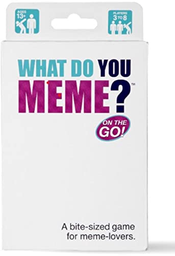 White game box with colorful “WHAT DO YOU MEME? ON THE GO!” text.