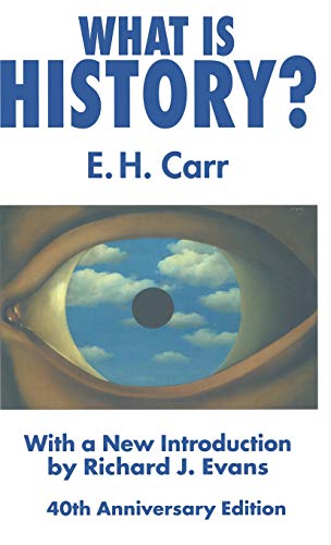 Book cover: “What is History?” with an eye reflecting a sky.