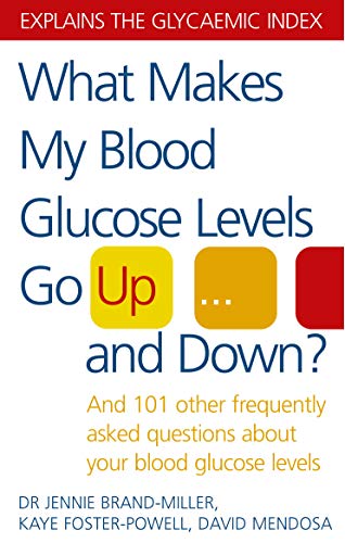 Book cover: "What Makes My Blood Glucose Levels Go Up" about diabetes.