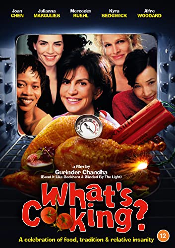 DVD cover featuring five women looking out from an oven at a roasted turkey.