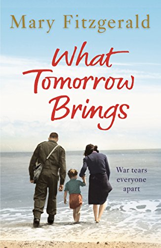 Book cover: family walking towards the sea, titled "What Tomorrow Brings".
