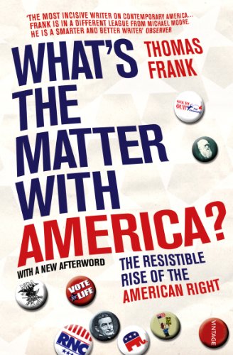 Book cover: “What’s The Matter With America?” with political buttons.