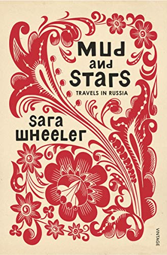Book cover: “Mud and Stars” with red floral and swirling designs.